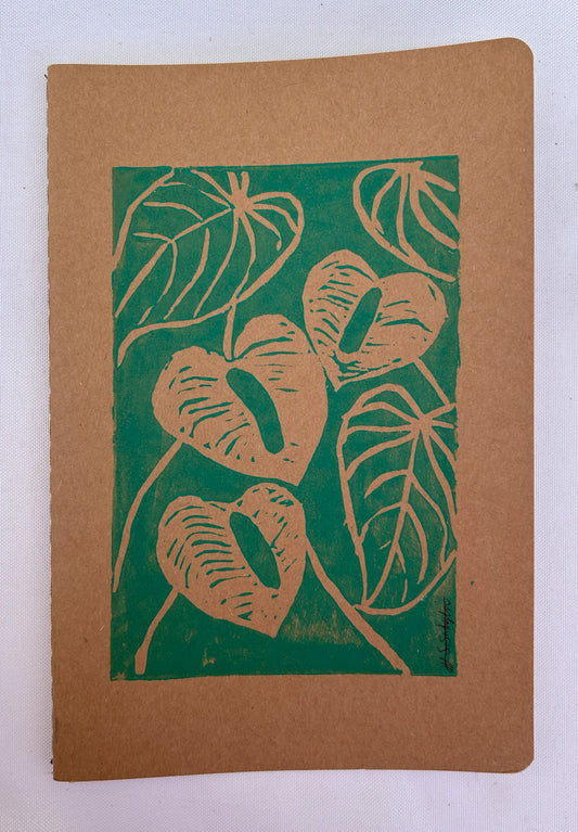 Hand-Printed Hawaiian Plants notebooks/ bundle of 3