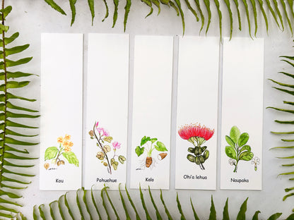 Native Hawaiian Plants Bookmarks, Bundle of 5