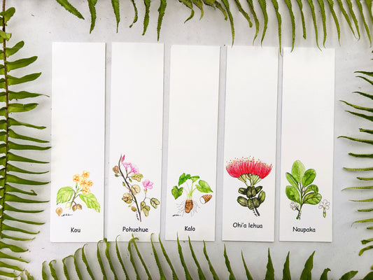 Native Hawaiian Plants Bookmarks, Bundle of 5