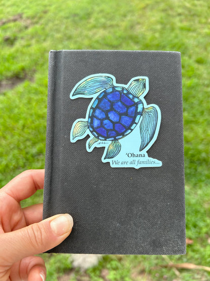 Hawaiian Turtle Sticker/ Honu