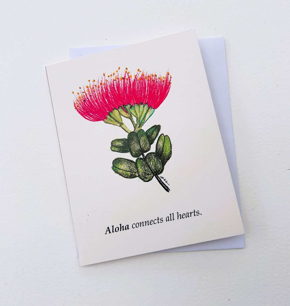Aloha felt greeting card
