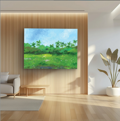 Black sand beach morning